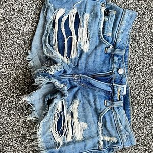 Distressed KanCan jean shorts